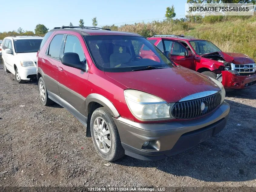 2005 Buick Rendezvous VIN: 3G5DA03E75S548865 Lot: 12123619