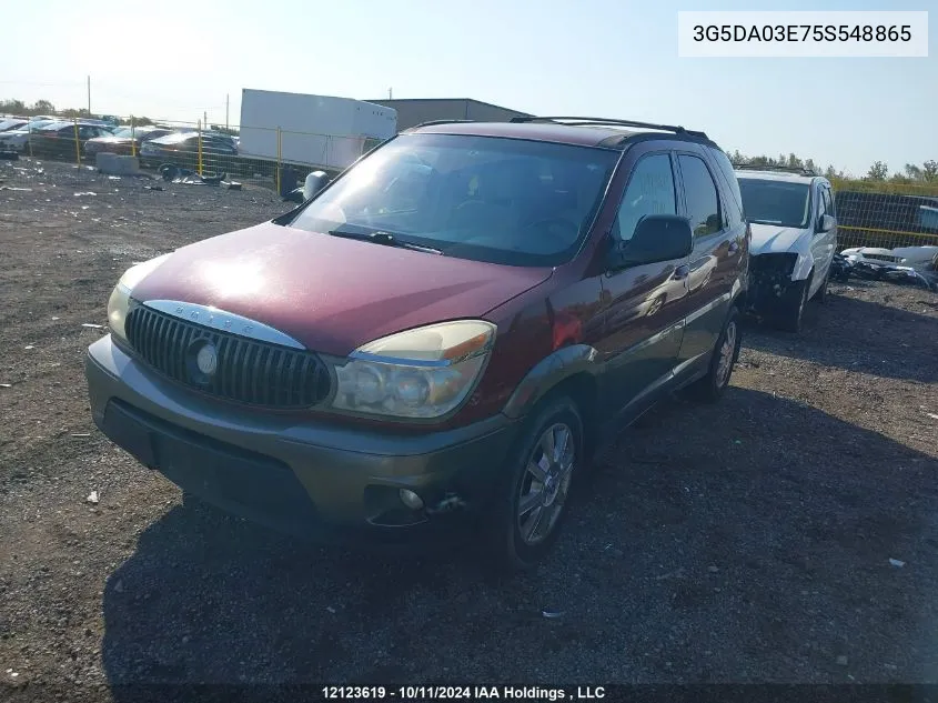 2005 Buick Rendezvous VIN: 3G5DA03E75S548865 Lot: 12123619