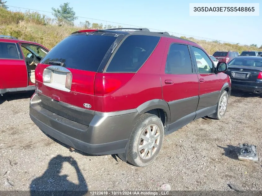 2005 Buick Rendezvous VIN: 3G5DA03E75S548865 Lot: 12123619