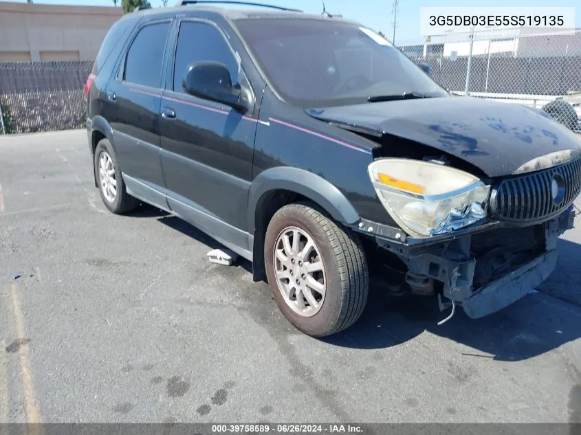 2005 Buick Rendezvous Cx VIN: 3G5DB03E55S519135 Lot: 39758589