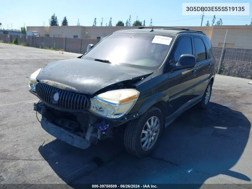 2005 Buick Rendezvous Cx VIN: 3G5DB03E55S519135 Lot: 39758589