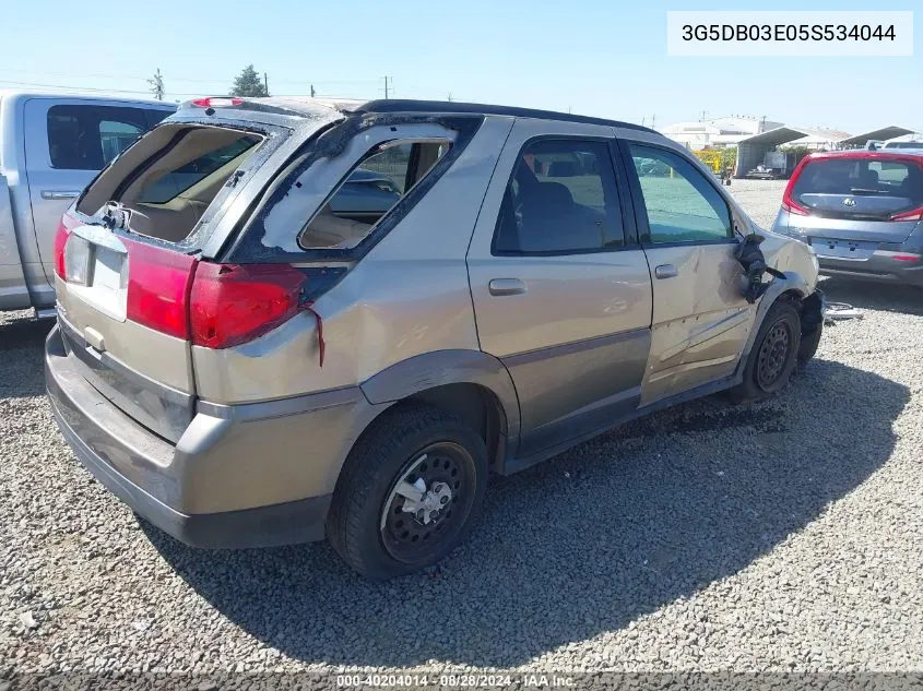 2005 Buick Rendezvous Cx VIN: 3G5DB03E05S534044 Lot: 40204014