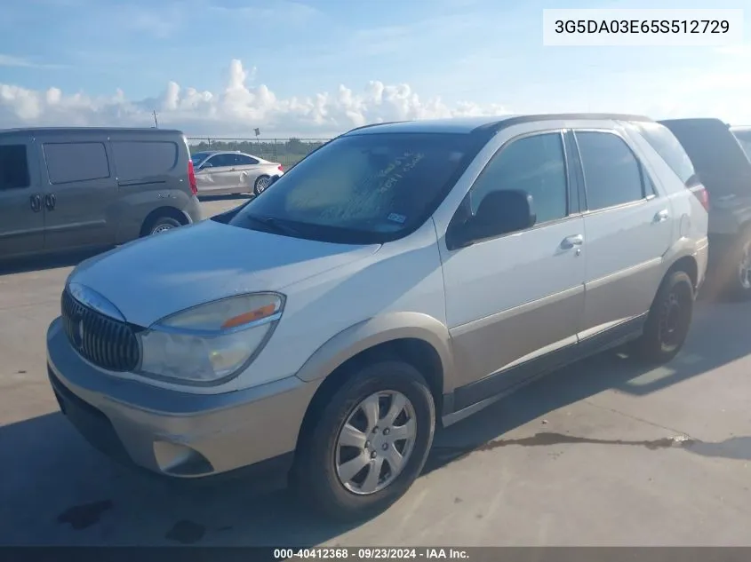 2005 Buick Rendezvous Cx VIN: 3G5DA03E65S512729 Lot: 40412368