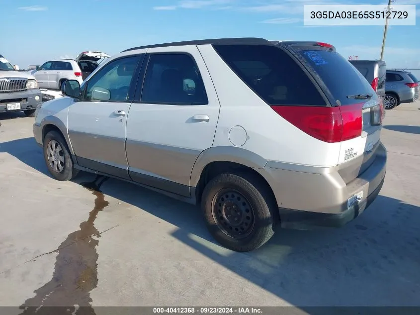 2005 Buick Rendezvous Cx VIN: 3G5DA03E65S512729 Lot: 40412368