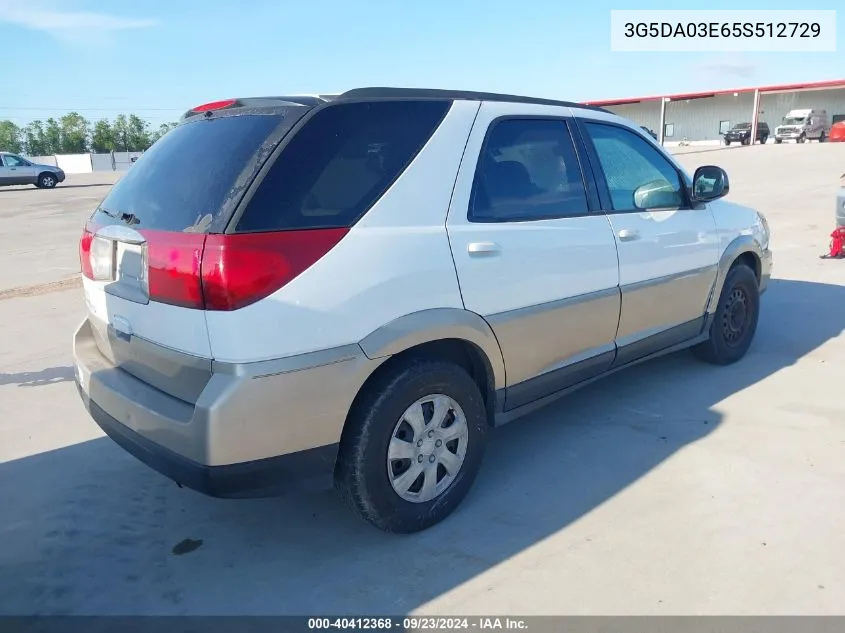 2005 Buick Rendezvous Cx VIN: 3G5DA03E65S512729 Lot: 40412368