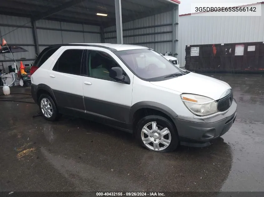 2005 Buick Rendezvous Cx VIN: 3G5DB03E65S566142 Lot: 40432155