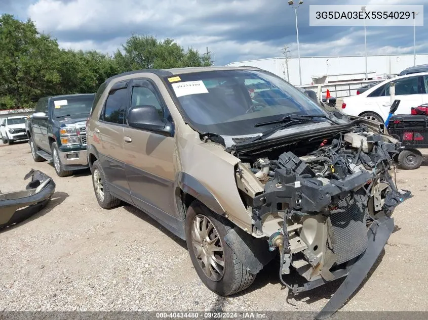 2005 Buick Rendezvous Cx VIN: 3G5DA03EX5S540291 Lot: 40434480