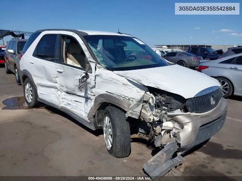 2005 Buick Rendezvous Cx VIN: 3G5DA03E35S542884 Lot: 40438056