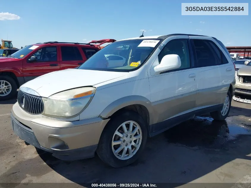 2005 Buick Rendezvous Cx VIN: 3G5DA03E35S542884 Lot: 40438056