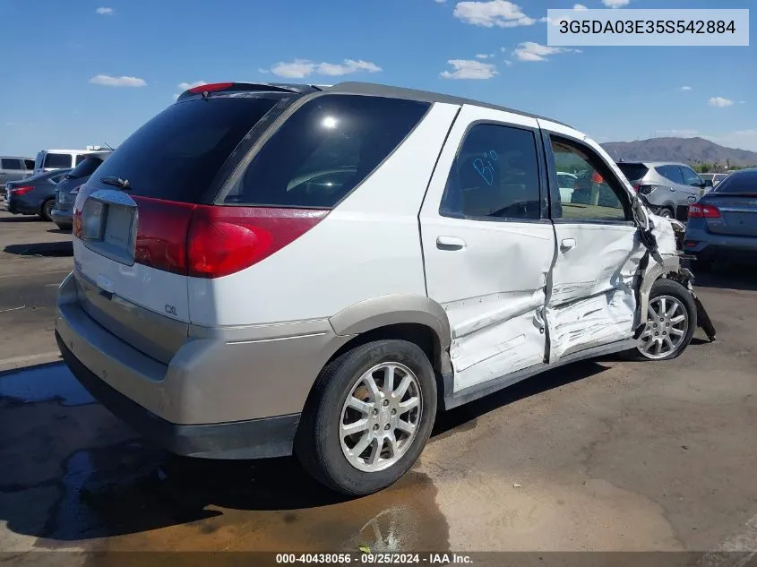 2005 Buick Rendezvous Cx VIN: 3G5DA03E35S542884 Lot: 40438056