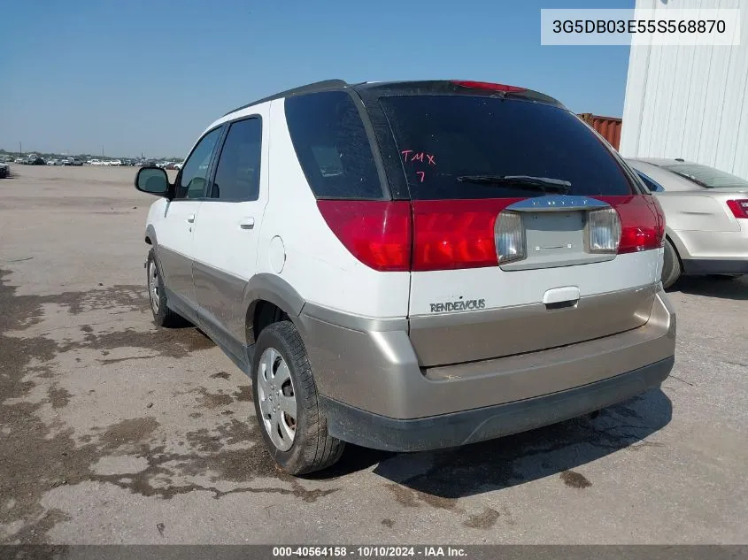 2005 Buick Rendezvous Cx VIN: 3G5DB03E55S568870 Lot: 40564158