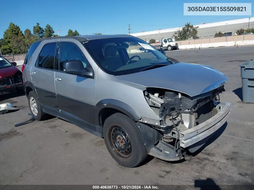 2005 Buick Rendezvous Cx VIN: 3G5DA03E15S509821 Lot: 40636773