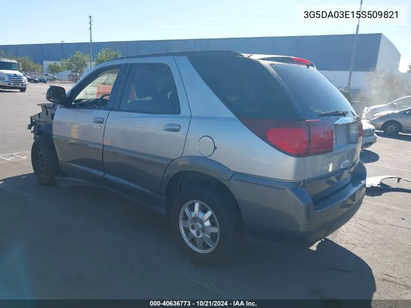 2005 Buick Rendezvous Cx VIN: 3G5DA03E15S509821 Lot: 40636773