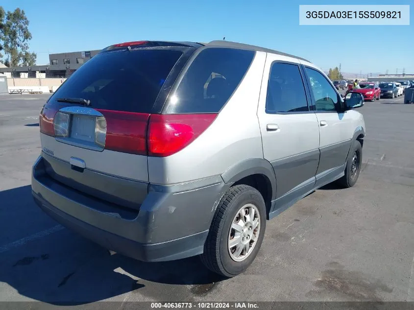 2005 Buick Rendezvous Cx VIN: 3G5DA03E15S509821 Lot: 40636773