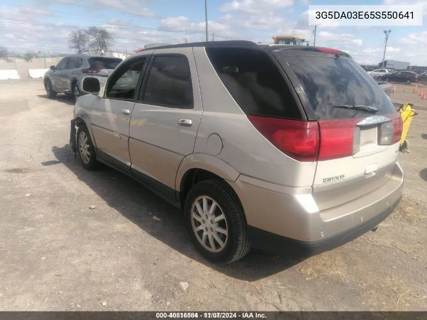 2005 Buick Rendezvous Cx VIN: 3G5DA03E65S550641 Lot: 40816517