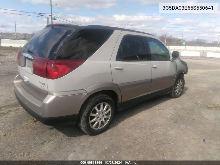 2005 Buick Rendezvous Cx VIN: 3G5DA03E65S550641 Lot: 40816517