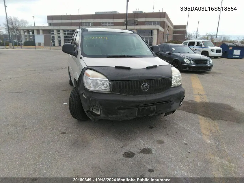 2006 Buick Rendezvous Cx VIN: 3G5DA03L16S618554 Lot: 20180349