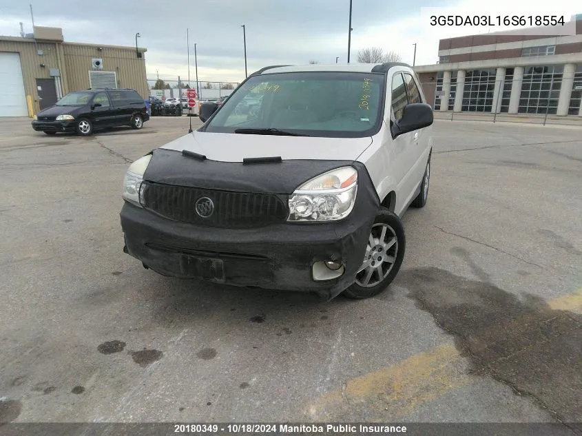 2006 Buick Rendezvous Cx VIN: 3G5DA03L16S618554 Lot: 20180349