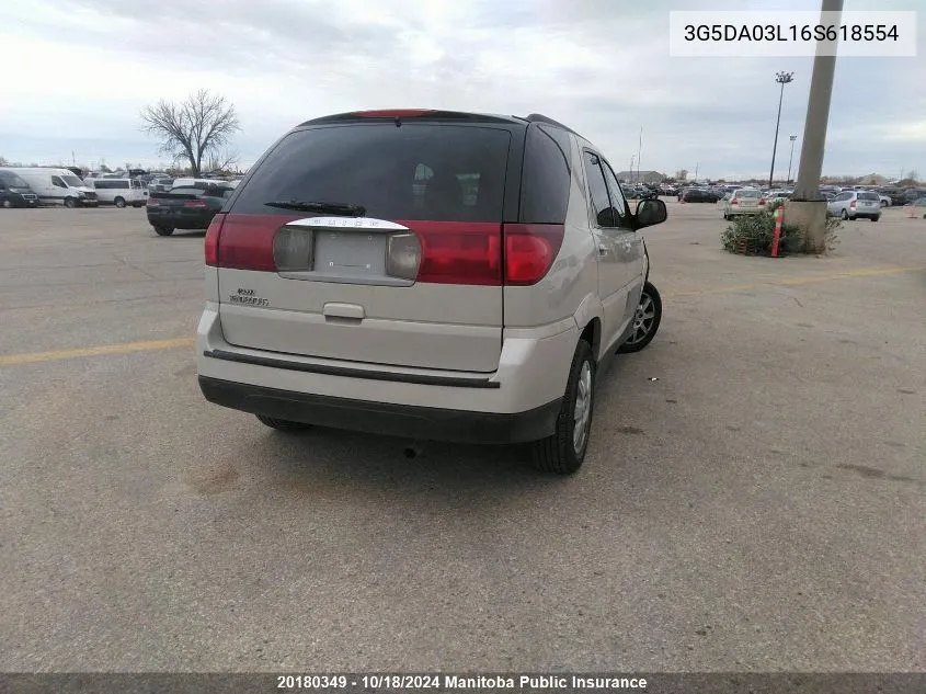 2006 Buick Rendezvous Cx VIN: 3G5DA03L16S618554 Lot: 20180349