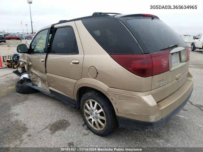 2006 Buick Rendezvous Cx VIN: 3G5DA03L36S634965 Lot: 20181197