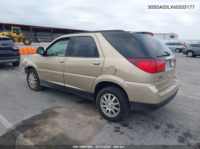 2006 Buick Rendezvous Cx VIN: 3G5DA03LX6S533177 Lot: 39997653