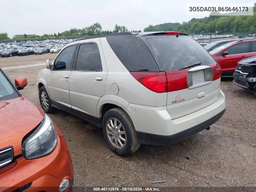 2006 Buick Rendezvous Cx VIN: 3G5DA03L86S646173 Lot: 40113978