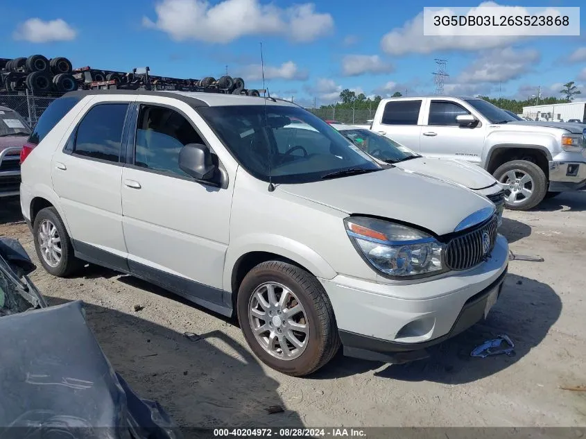 2006 Buick Rendezvous Cx VIN: 3G5DB03L26S523868 Lot: 40204972