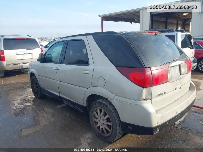 3G5DA03L76S560420 2006 Buick Rendezvous Cx