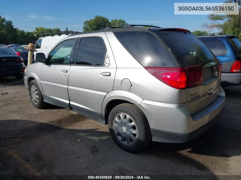 2006 Buick Rendezvous Cx VIN: 3G5DA03L56S536150 Lot: 40350929