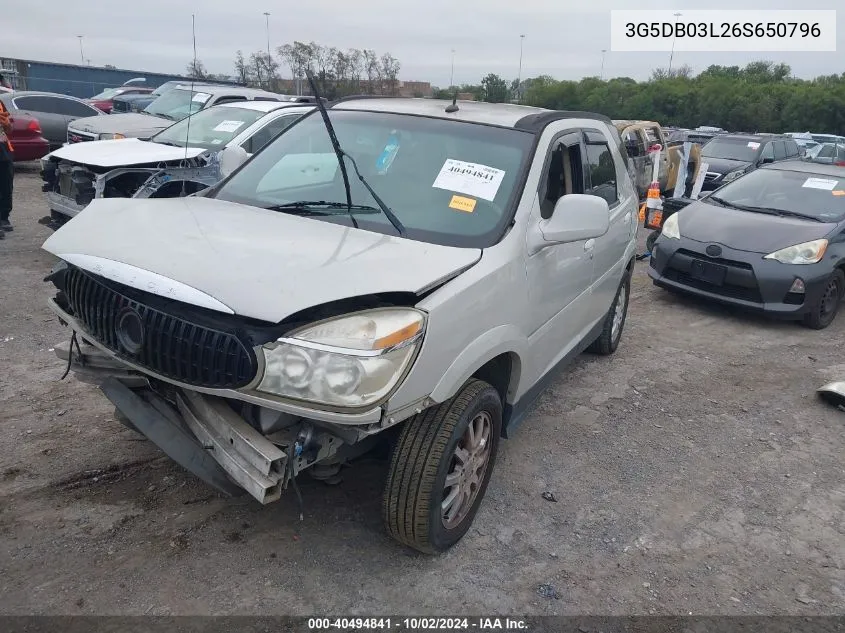 2006 Buick Rendezvous Cx VIN: 3G5DB03L26S650796 Lot: 40494841