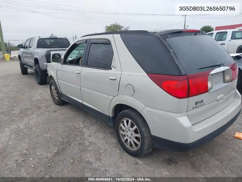 2006 Buick Rendezvous Cx VIN: 3G5DB03L26S650796 Lot: 40494841