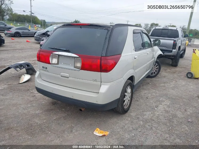 2006 Buick Rendezvous Cx VIN: 3G5DB03L26S650796 Lot: 40494841