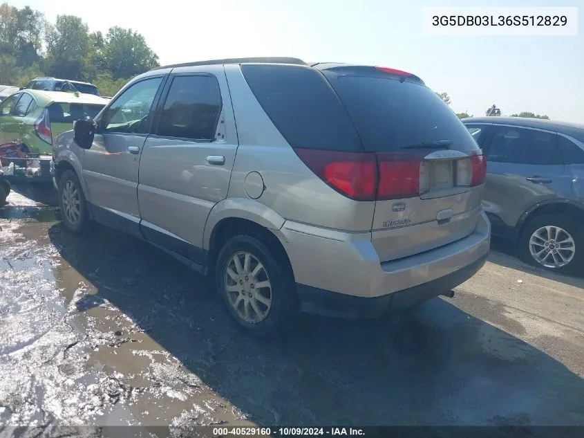 2006 Buick Rendezvous Cx VIN: 3G5DB03L36S512829 Lot: 40529160