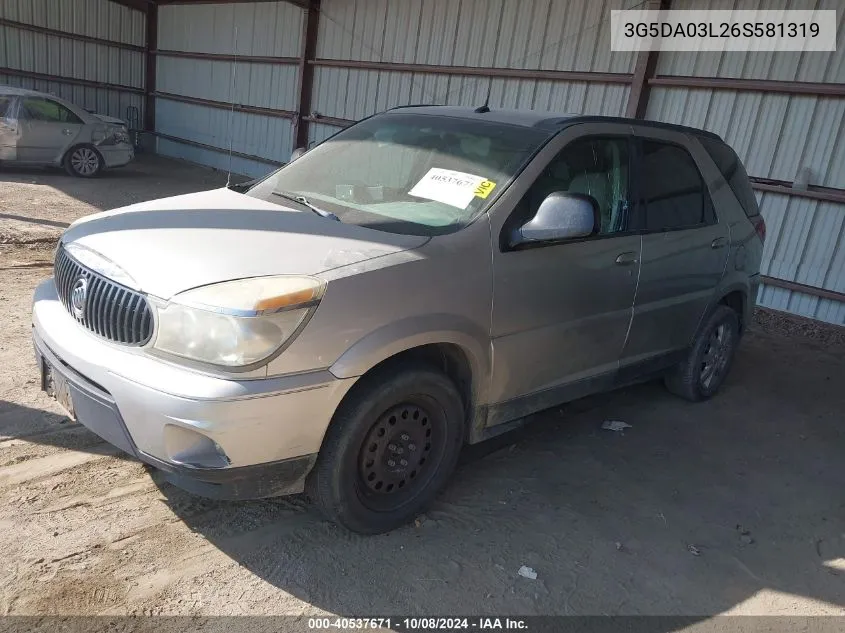 2006 Buick Rendezvous Cx/Cxl VIN: 3G5DA03L26S581319 Lot: 40537671