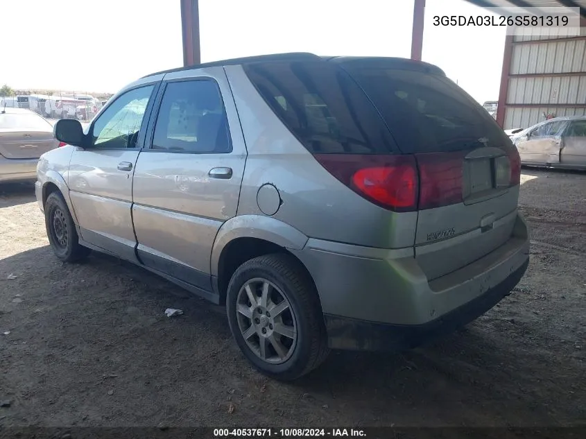 2006 Buick Rendezvous Cx/Cxl VIN: 3G5DA03L26S581319 Lot: 40537671