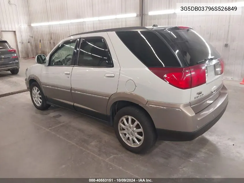 2006 Buick Rendezvous Cx/Cxl VIN: 3G5DB03796S526849 Lot: 40553151