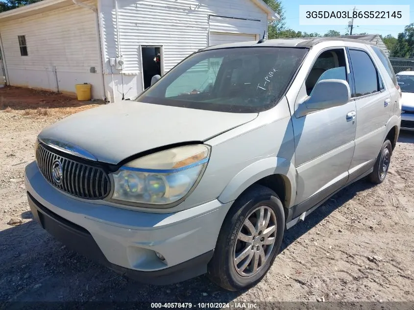 2006 Buick Rendezvous Cx VIN: 3G5DA03L86S522145 Lot: 40578479