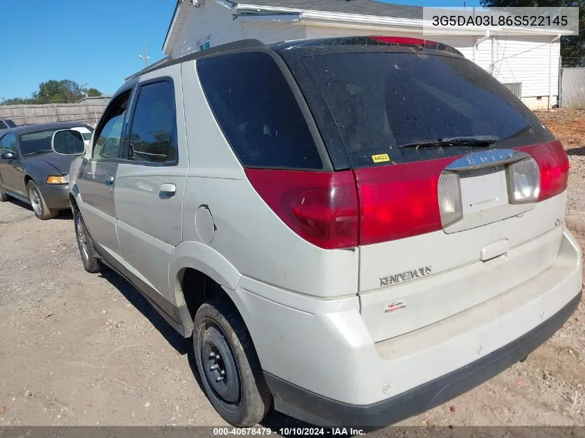 2006 Buick Rendezvous Cx VIN: 3G5DA03L86S522145 Lot: 40578479