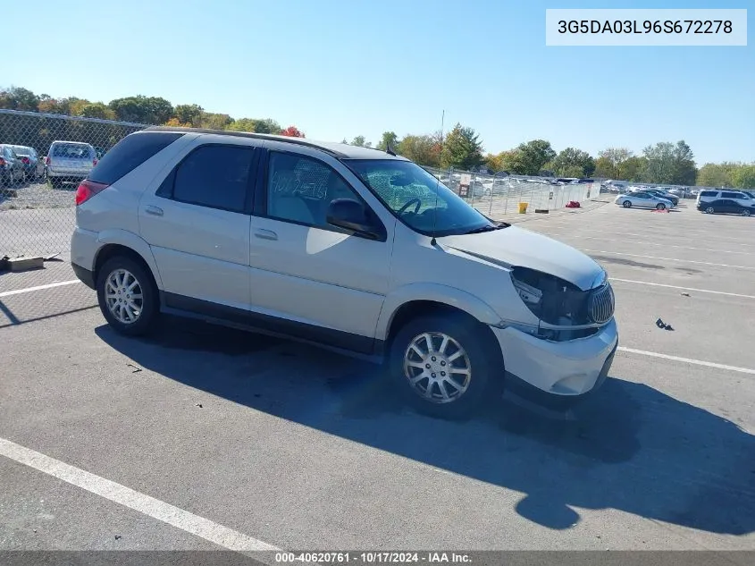 2006 Buick Rendezvous Cx VIN: 3G5DA03L96S672278 Lot: 40620761