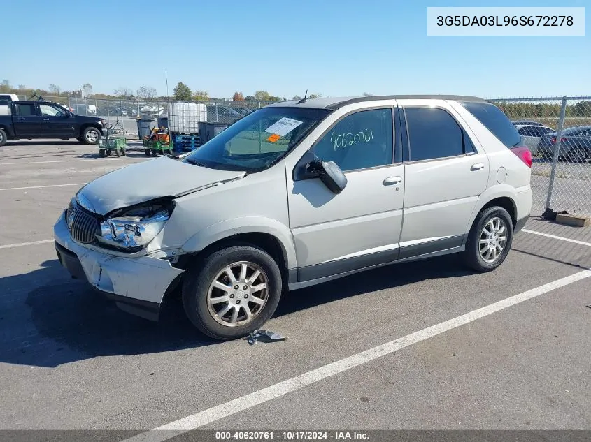 2006 Buick Rendezvous Cx VIN: 3G5DA03L96S672278 Lot: 40620761