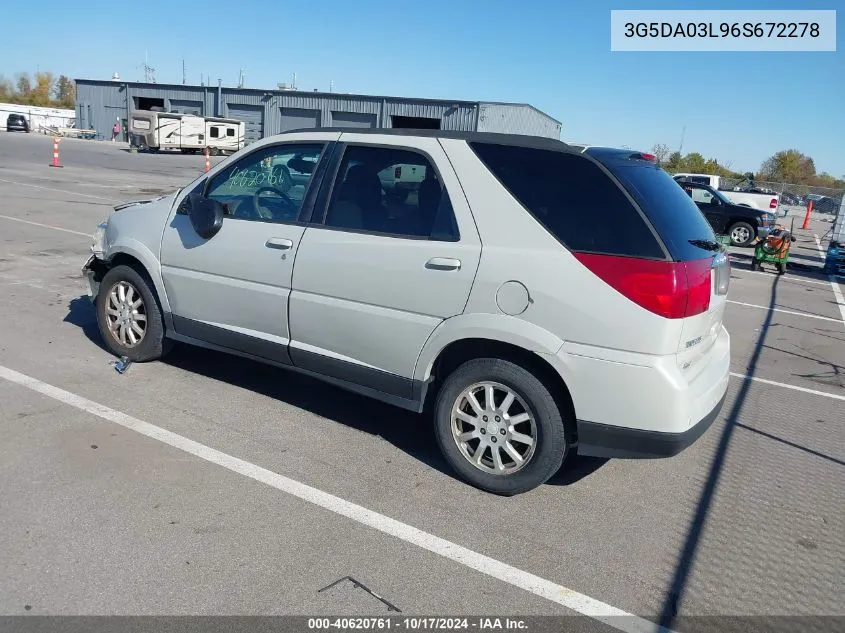 2006 Buick Rendezvous Cx VIN: 3G5DA03L96S672278 Lot: 40620761