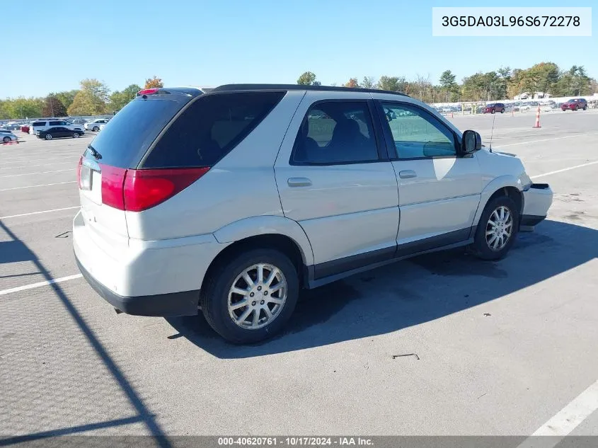 2006 Buick Rendezvous Cx VIN: 3G5DA03L96S672278 Lot: 40620761