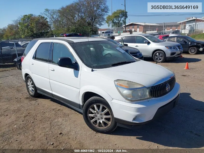 2006 Buick Rendezvous Cx VIN: 3G5DB03L36S649169 Lot: 40681862