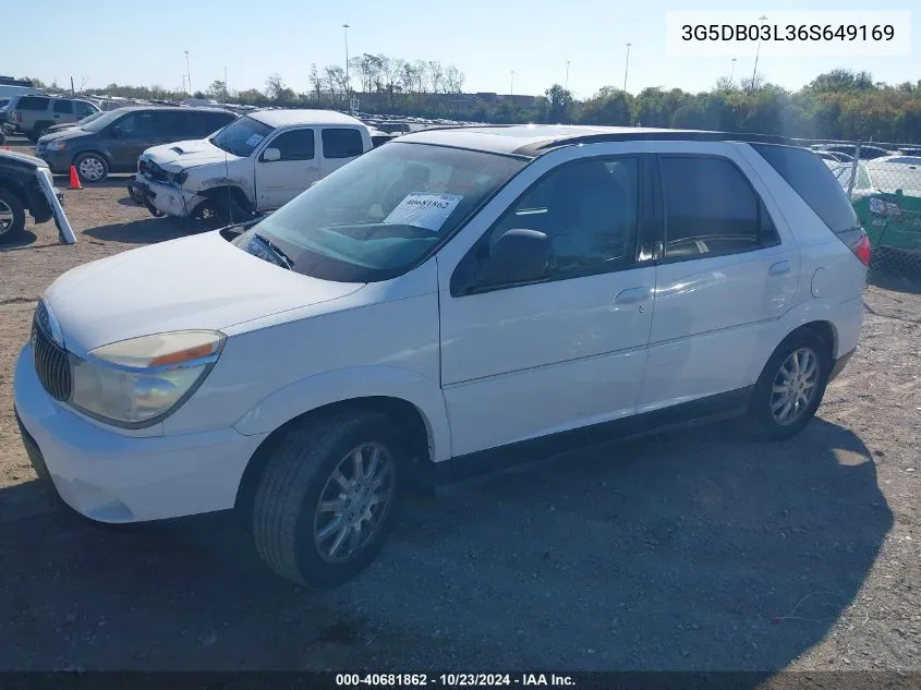 2006 Buick Rendezvous Cx VIN: 3G5DB03L36S649169 Lot: 40681862