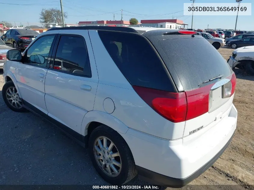 2006 Buick Rendezvous Cx VIN: 3G5DB03L36S649169 Lot: 40681862