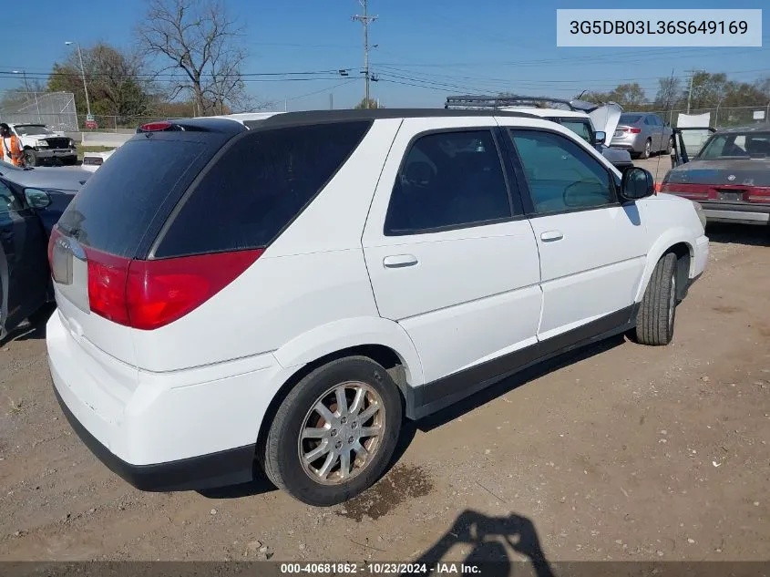 2006 Buick Rendezvous Cx VIN: 3G5DB03L36S649169 Lot: 40681862