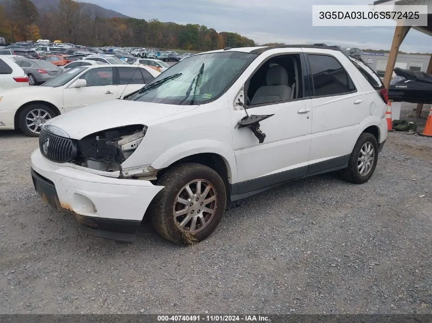 2006 Buick Rendezvous Cx VIN: 3G5DA03L06S572425 Lot: 40740491