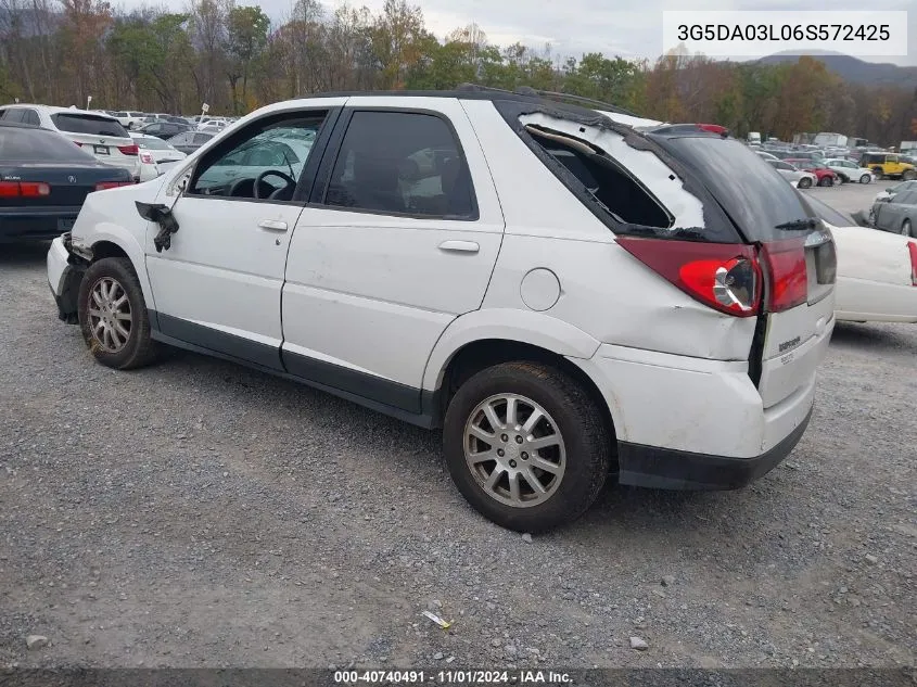 2006 Buick Rendezvous Cx VIN: 3G5DA03L06S572425 Lot: 40740491