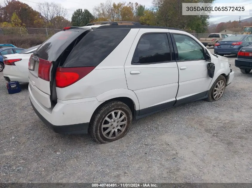 2006 Buick Rendezvous Cx VIN: 3G5DA03L06S572425 Lot: 40740491