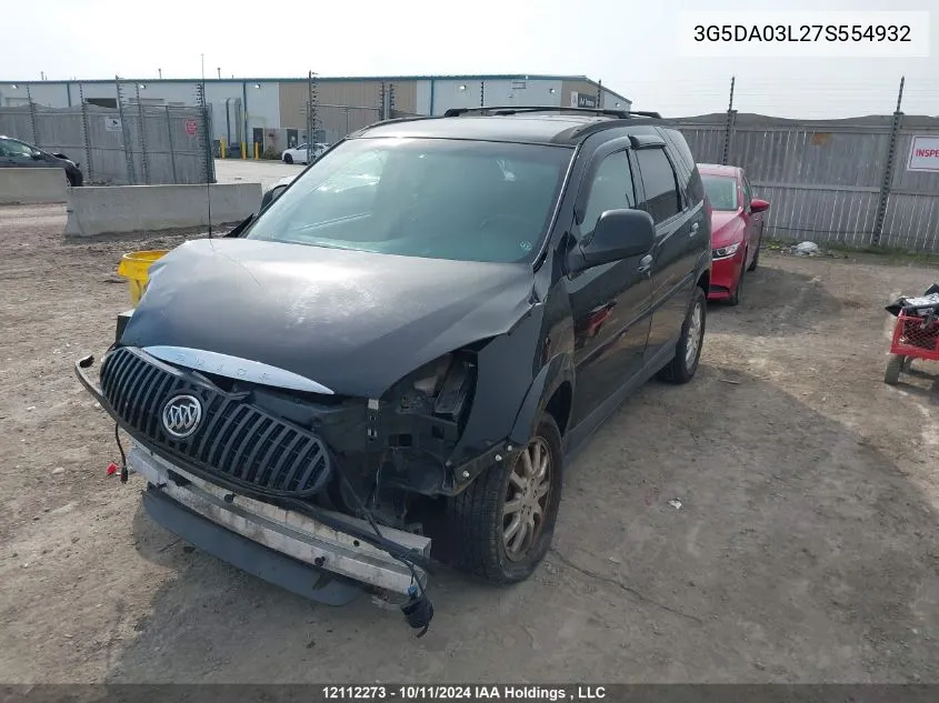 2007 Buick Rendezvous Cx/Cxl VIN: 3G5DA03L27S554932 Lot: 12112273